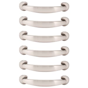 Round Bow Brushed Nickel Cabinet Handle - 120mm - Pack of 6 | Compare The Build