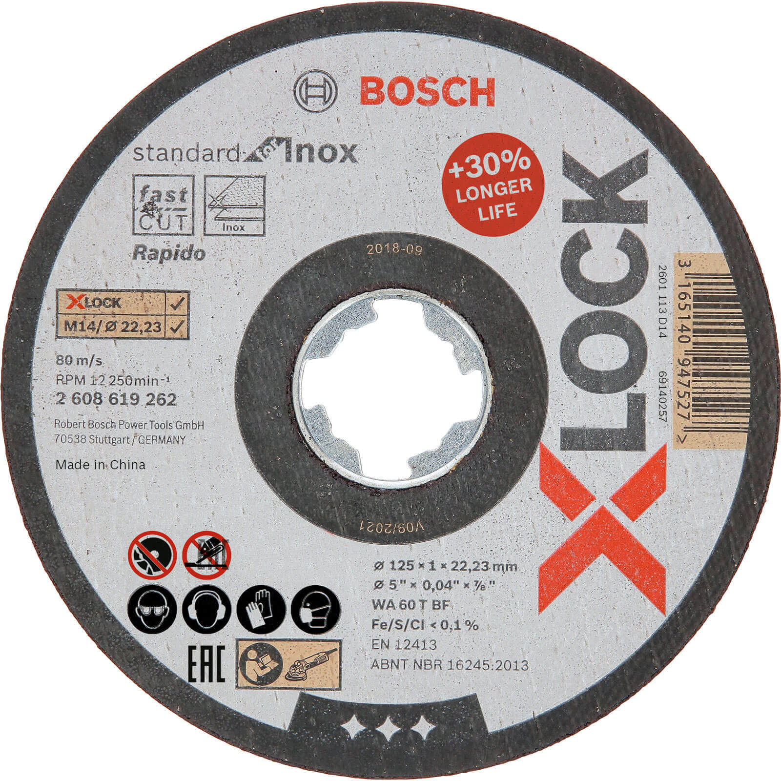 Bosch X Lock Inox Flat Thin Metal Fast Cutting Disc 125mm Pack of 1 Price Comparisons | Compare The Build