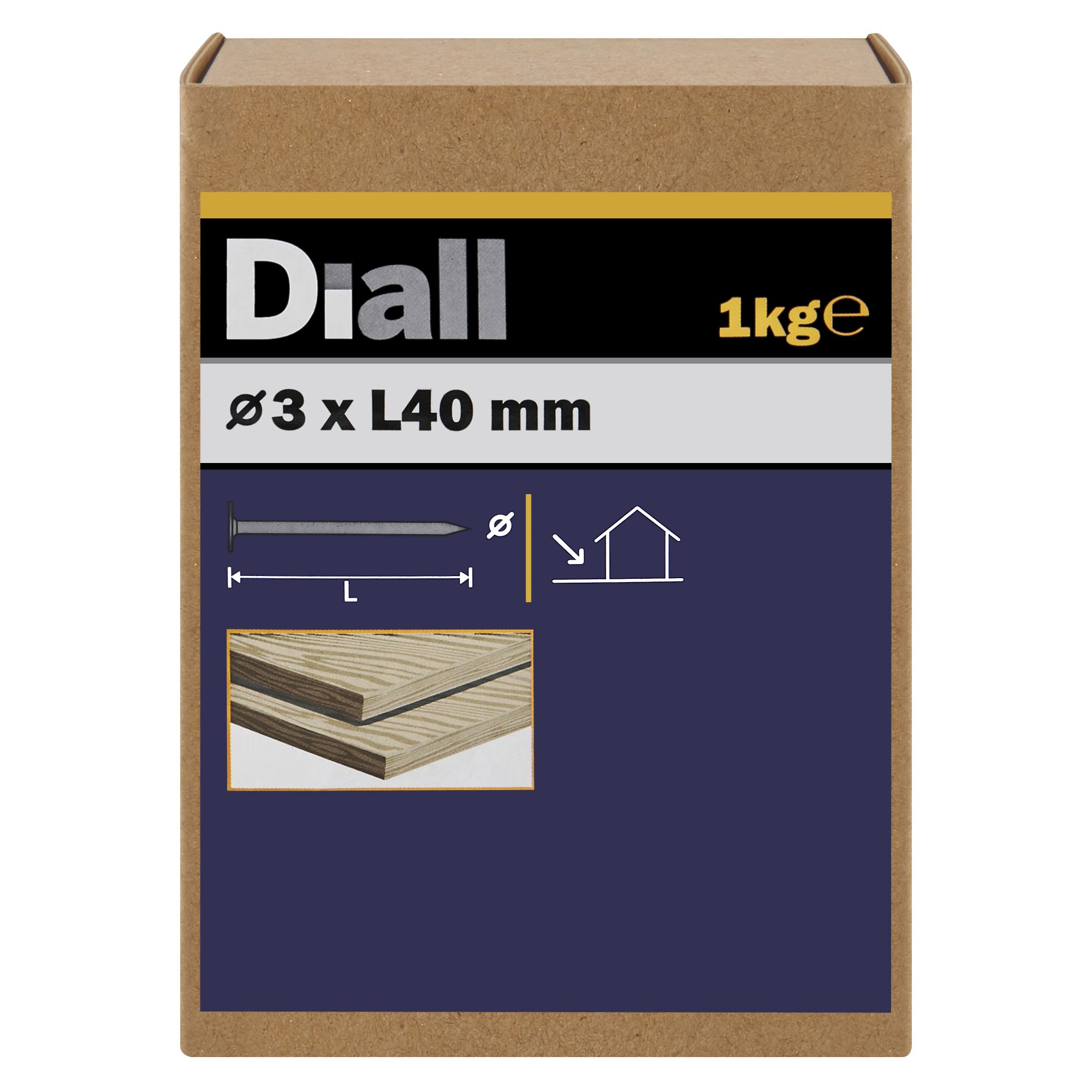 Diall Galvanised Clout Nail (L)40mm (Dia)3mm 1Kg Price Comparisons | Compare The Build