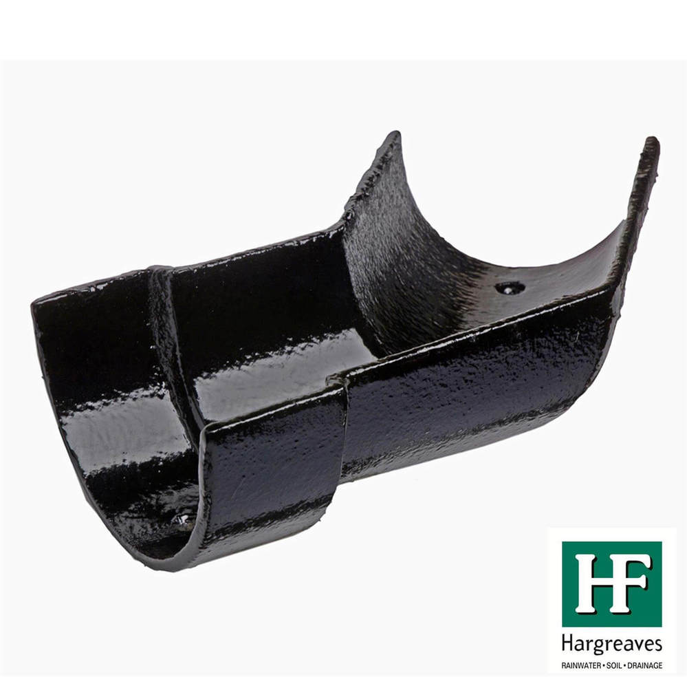 Cast Iron Deep Half Round Gutter Left Hand Angle - 135 Degree x 125mm Black Price Comparisons | Compare The Build