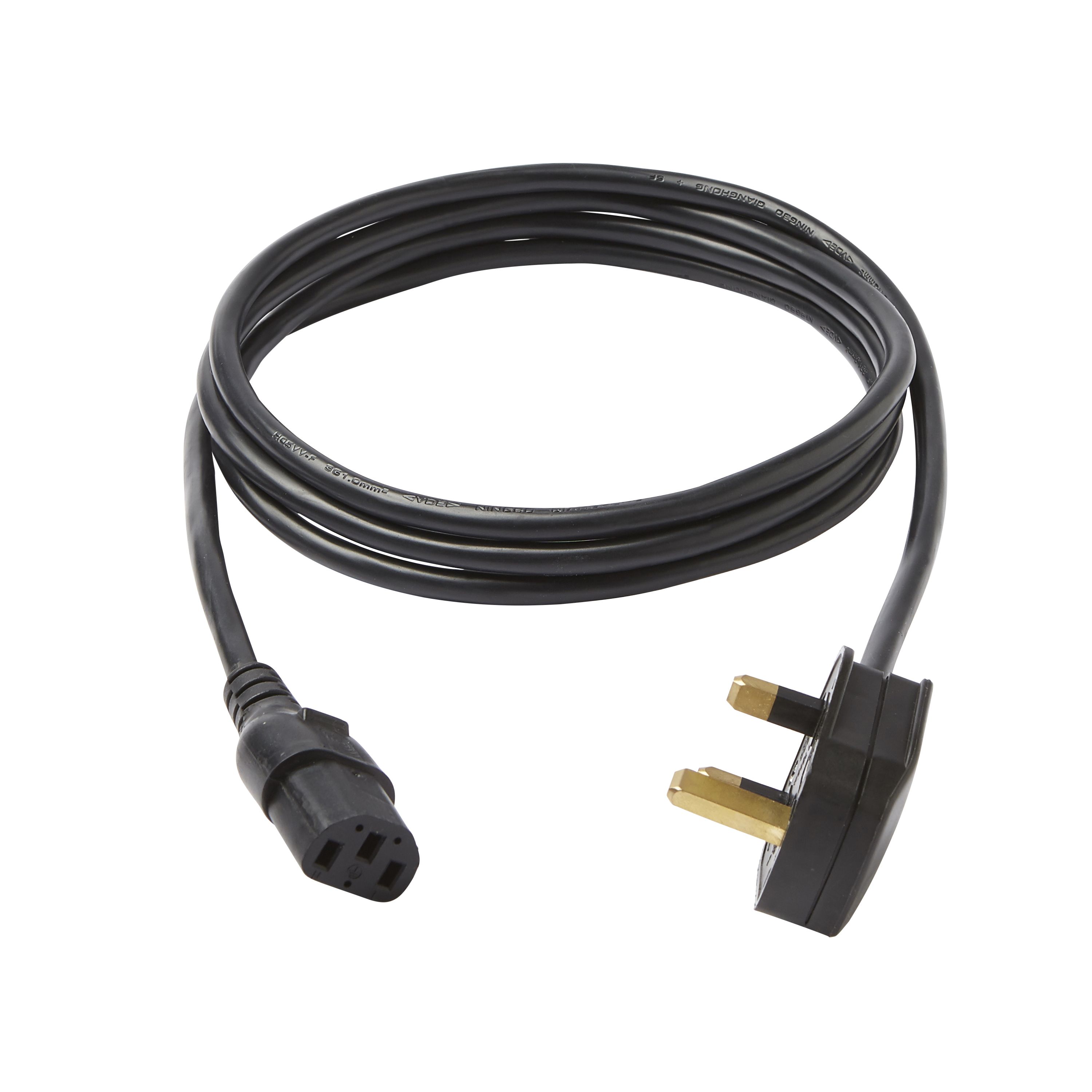 Diall 10A Black Computer Lead, 2M Price Comparisons | Compare The Build