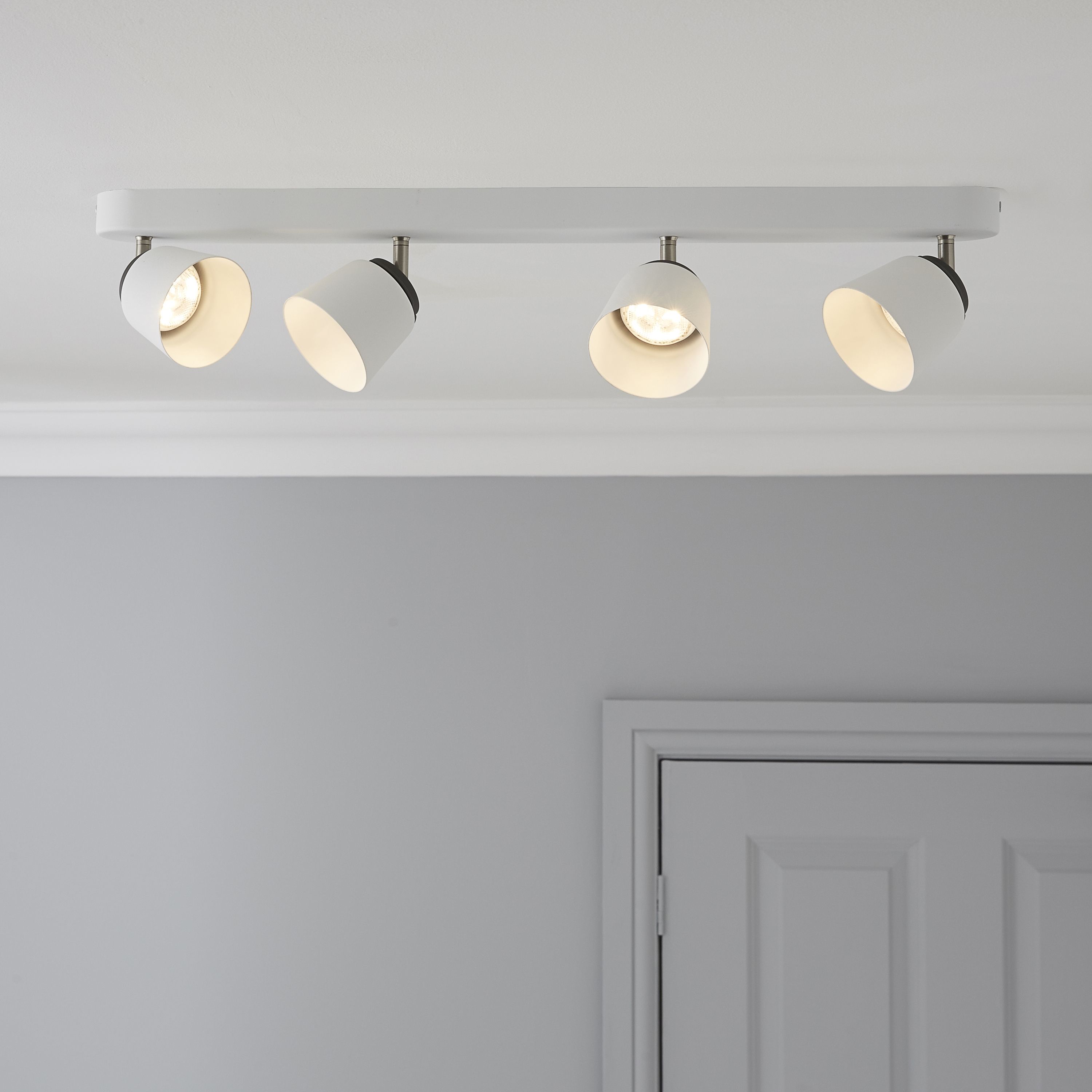 Philips Dender County White 4 Lamp Ceiling Spotlight Bar Price Comparisons | Compare The Build