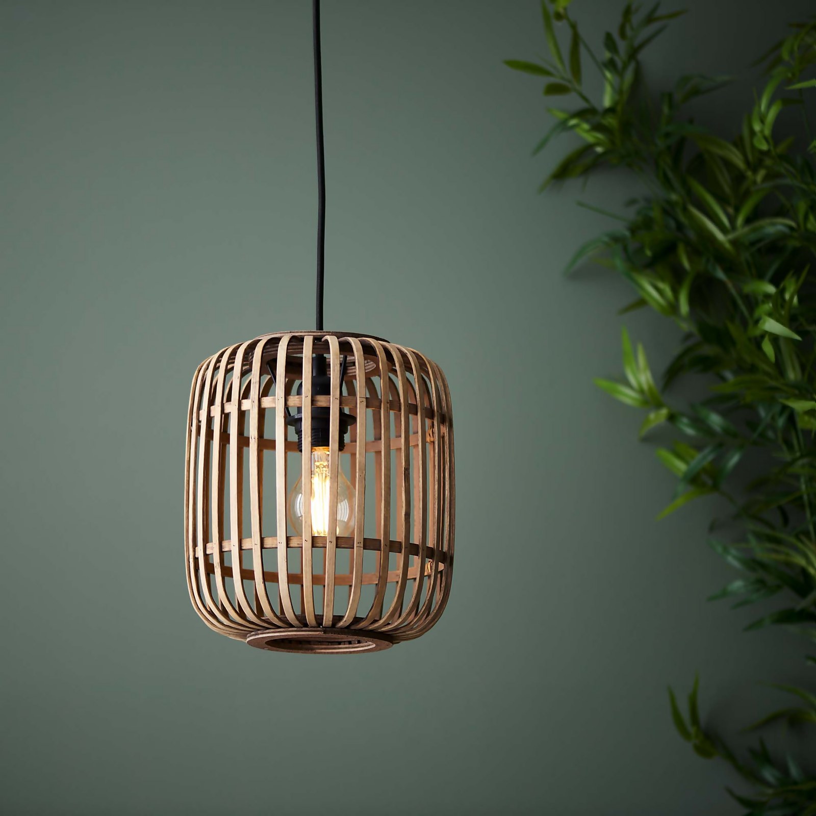 Saval Pendant Ceiling Light - Natural Bamboo Price Comparisons | Compare The Build