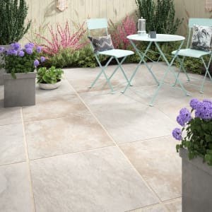 Quartz White Matt Glazed Outdoor Porcelain Paving Tile - 600 x 600 x 20mm - Pack of 60 | Compare The Build