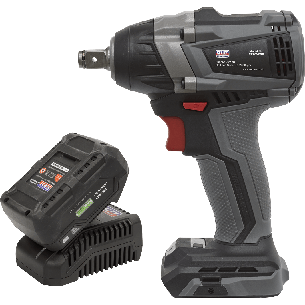 Sealey CP20VIWX 20v Cordless Brushless Impact Wrench 1/2" 1 x 4ah Li-ion Charger Bag Price Comparisons | Compare The Build