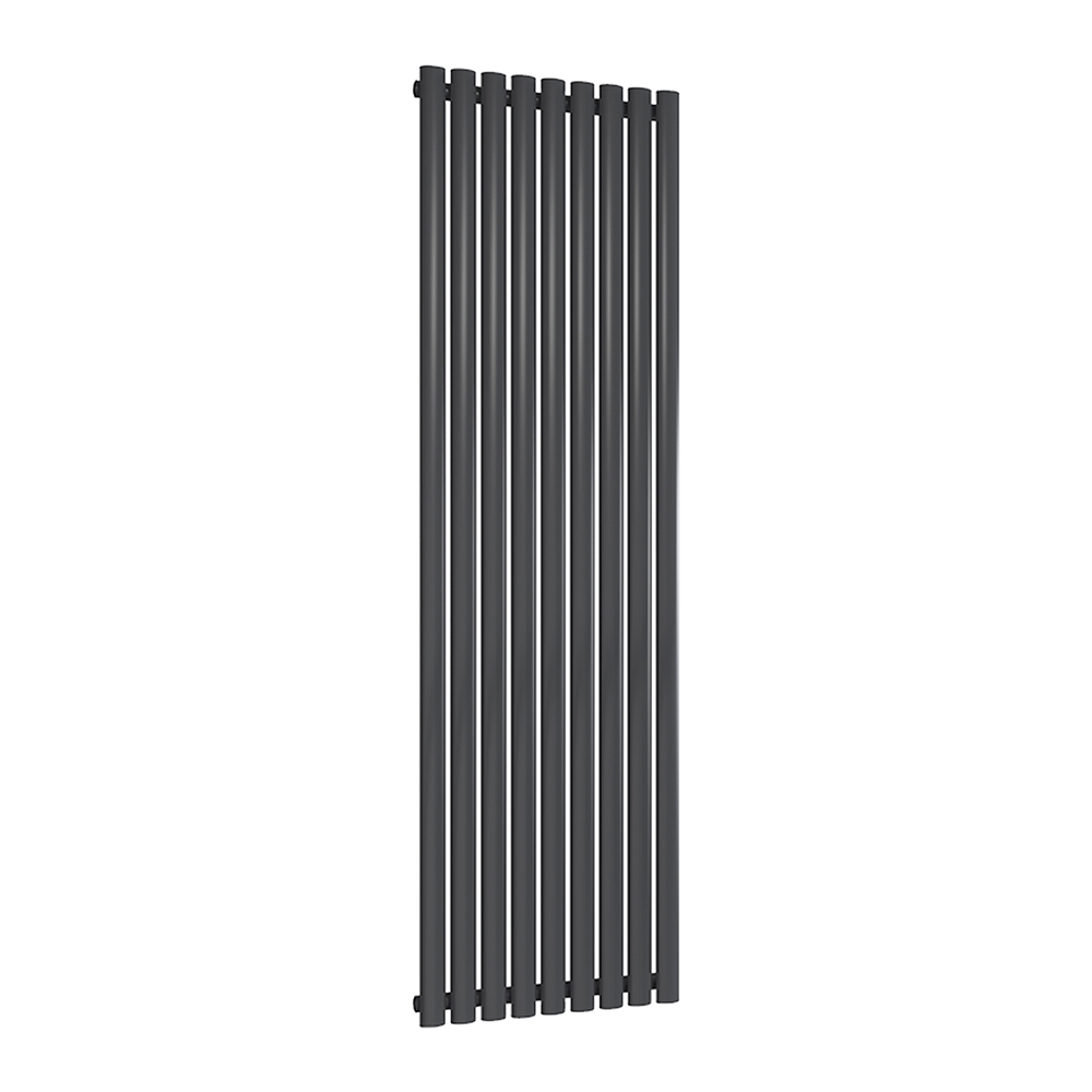 Reina Neval Vertical Aluminium Designer Radiator, Anthracite, 1800mm x 522mm | Compare The Build