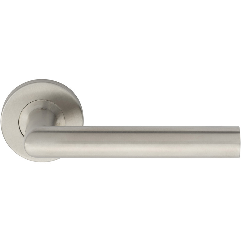 Eurospec Mitred Handle on Sprung Rose Satin Stainless Steel (Pair) in Silver Price Comparisons | Compare The Build