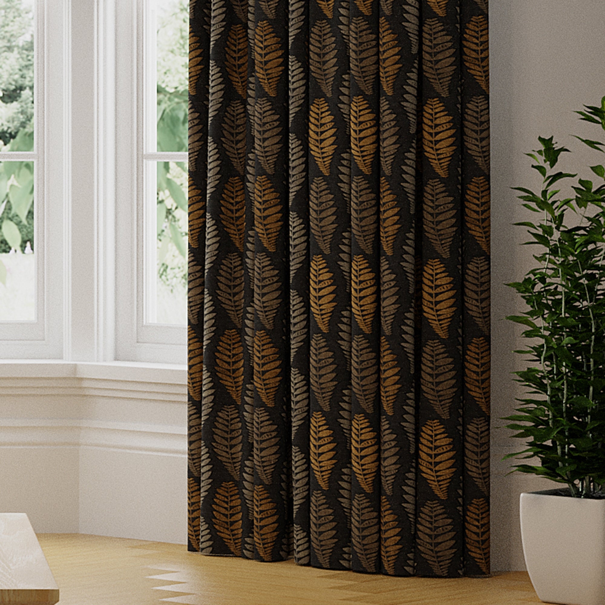 Ancona Made to Measure Curtains Charcoal/Brown Price Comparisons | Compare The Build