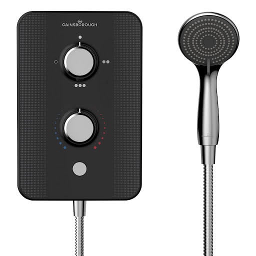 Gainsborough SLIM DUO 9.5kw Electric Shower - Piano Black Price Comparisons | Compare The Build