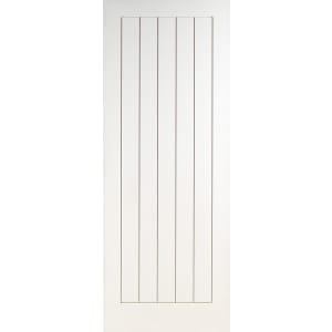 Wickes Geneva White Grained Moulded Fully Finished Cottage Internal Door - 1981 x 686mm Price Comparisons | Compare The Build