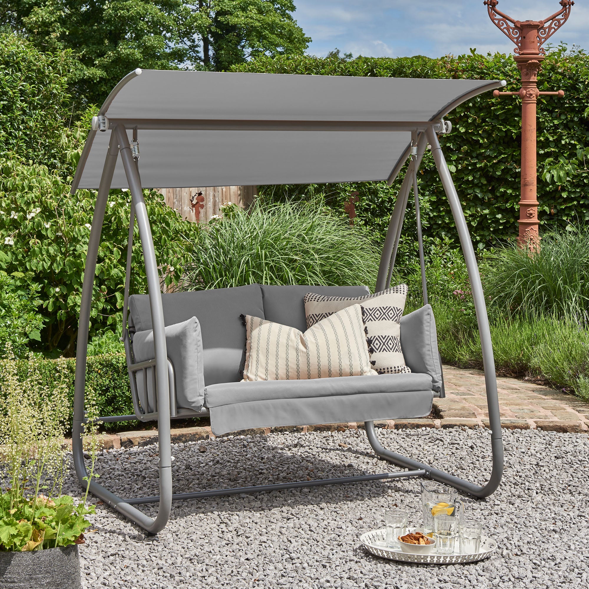 Newmarket 2 Seater Swing Grey Price Comparisons | Compare The Build