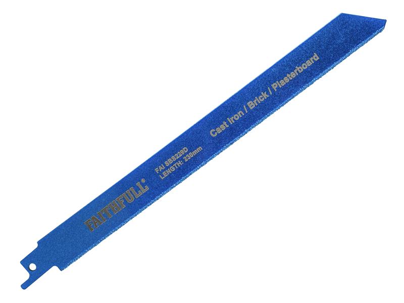 Faithfull FAISBS229D S229D Sabre Saw Blade Diamond Grit 230mm Price Comparisons | Compare The Build