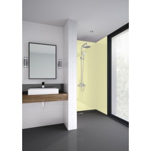 Mermaid Acrylic Soft Yellow Gloss Single Shower Panel 2440 x 1200 x 4mm Price Comparisons | Compare The Build