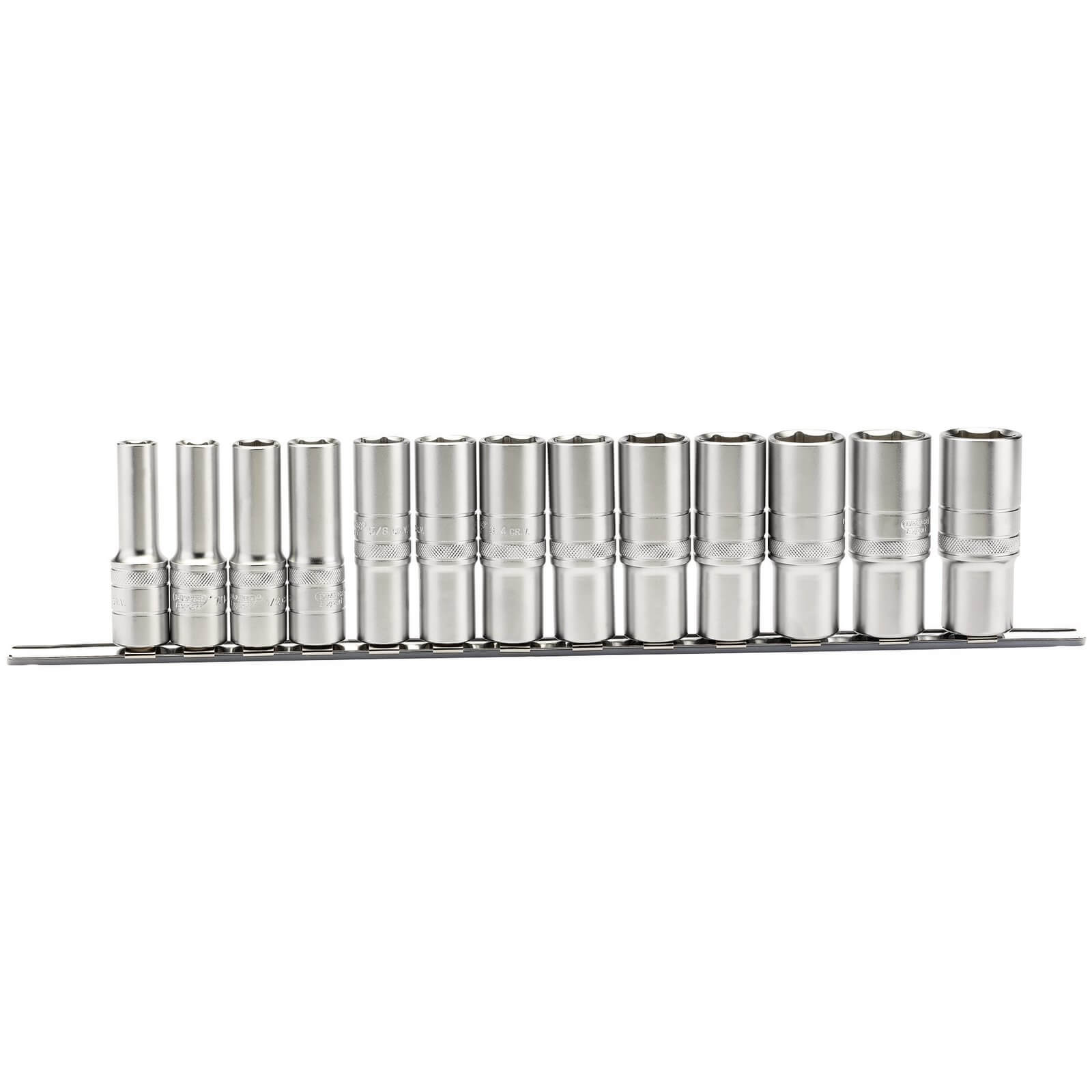 Draper Expert 13 Piece 1/2" Drive Deep Socket Set Imperial on Rail 1/2" Price Comparisons | Compare The Build