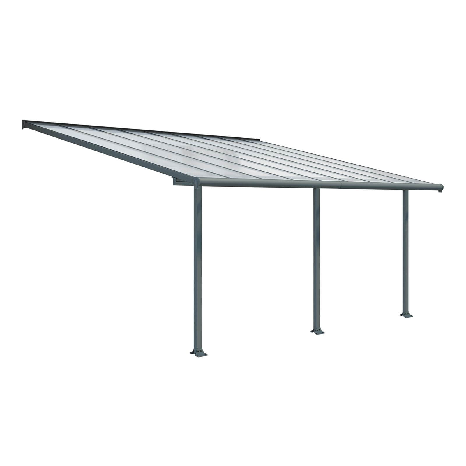 Palram - Canopia Olympia Patio Cover 3X5.46 Grey Clear Price Comparisons | Compare The Build