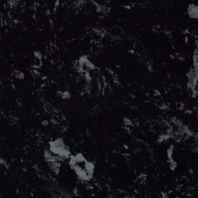 38mm Ebony Granite Gloss Black Stone Effect Laminate Round Edge Kitchen Worktop, (L)3000mm Price Comparisons | Compare The Build