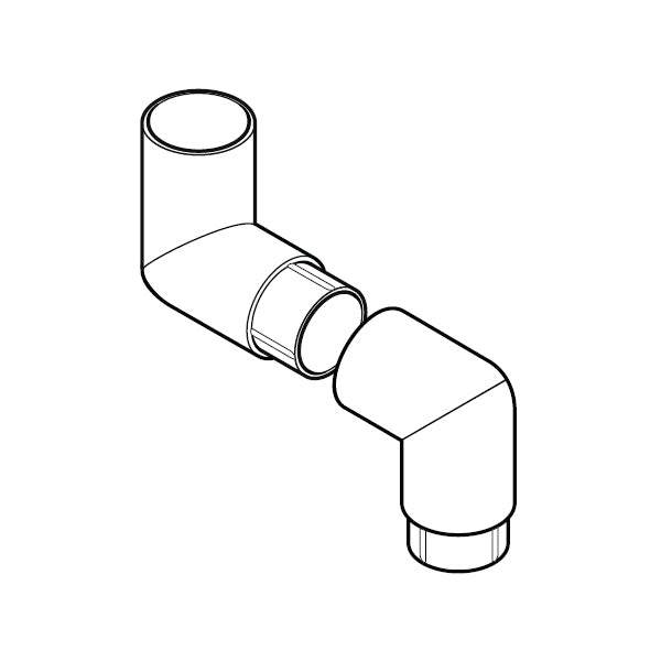 Alumasc Flushjoint Circular 92.5dg 2 Piece 750mm Offset 63mm - Black Aluminium CP25/750/92A/PPC/9017 Price Comparisons | Compare The Build