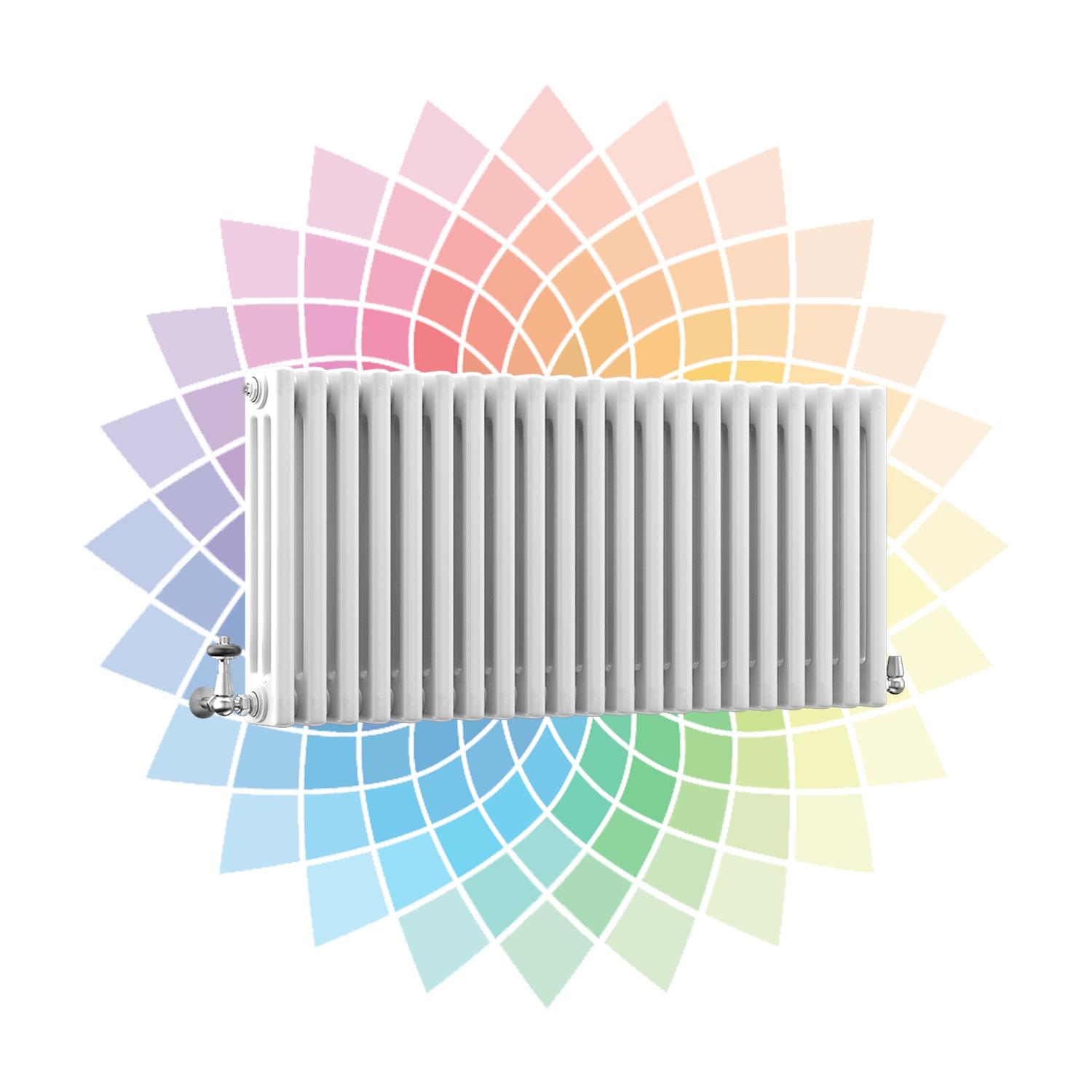 DQ Modus 3 Column Horizontal Radiator, Custom Colour, 500mm x 1864mm | Compare The Build