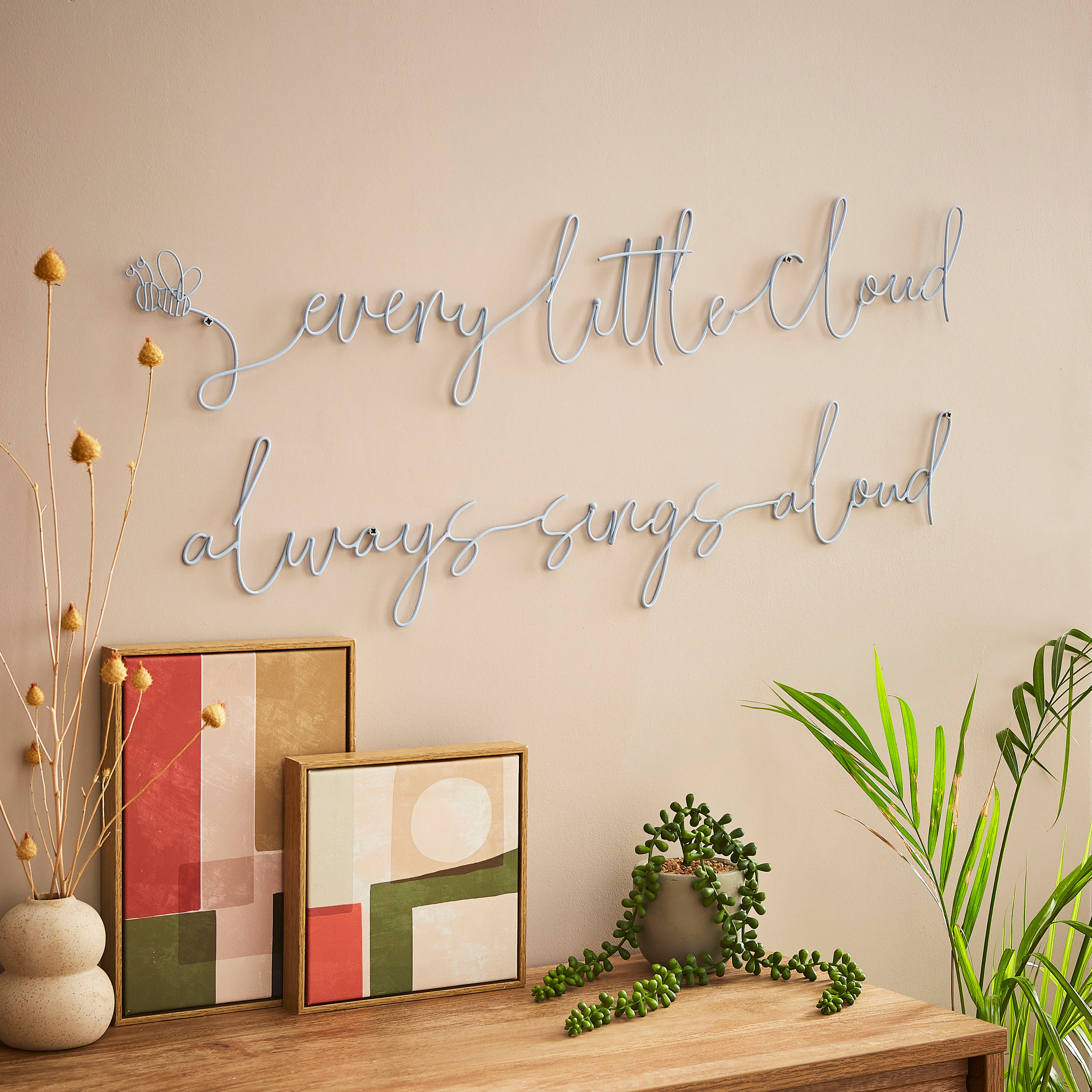 Winnie the Pooh 'Every Cloud' Wire Wall Art Blue Price Comparisons | Compare The Build