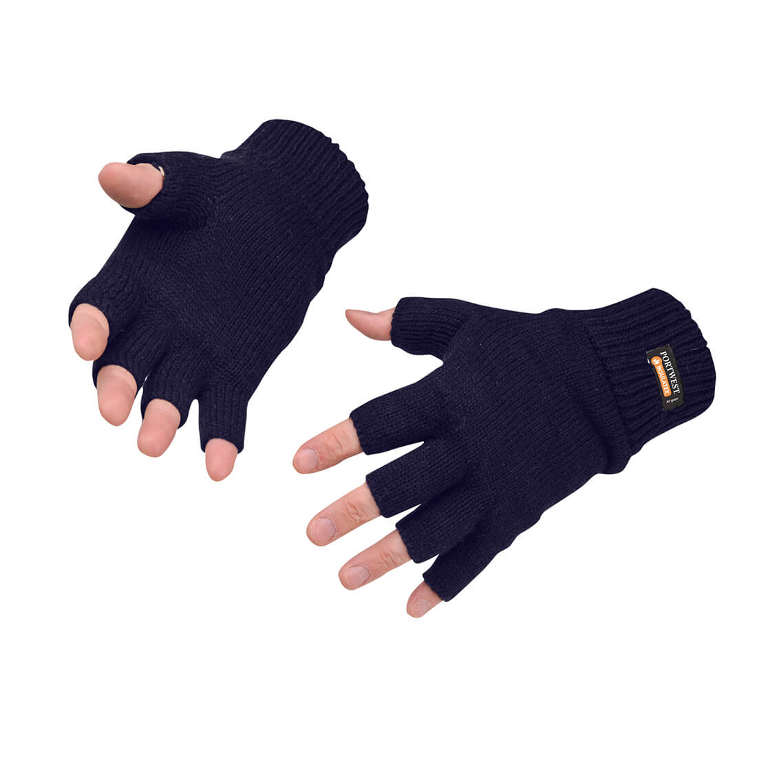 Portwest Fingerless Insulatex Lined Knit Gloves Navy One Size | Compare The Build