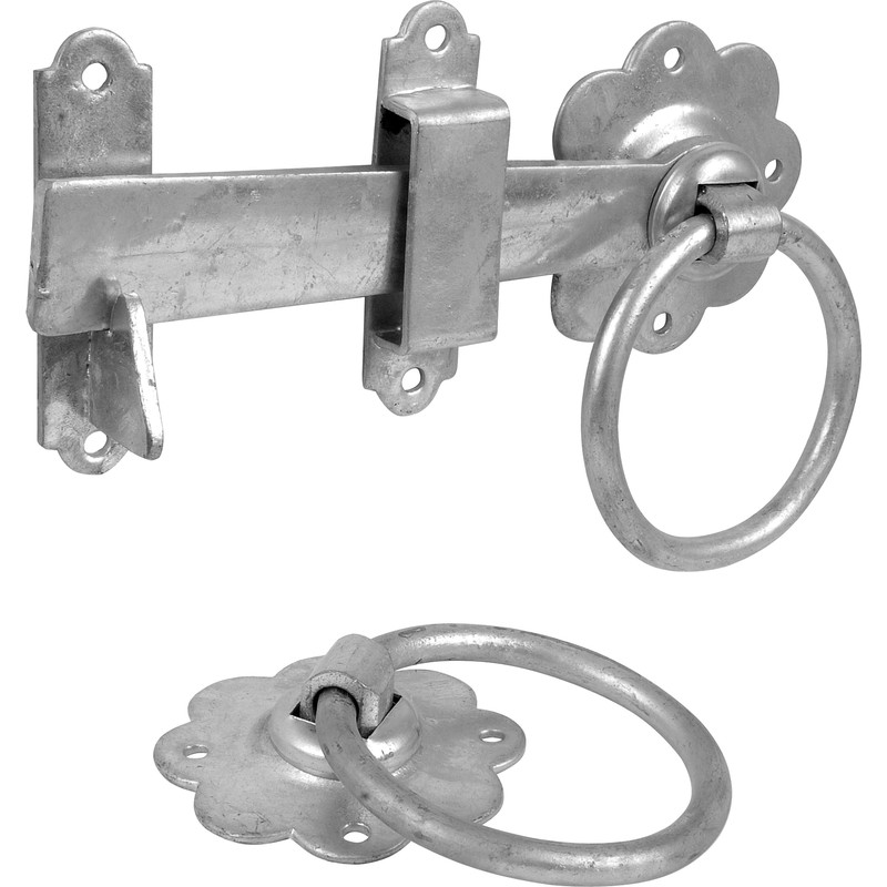 Perry Ring Handled Gate Latch 6" Galvanised in Silver Steel Price Comparisons | Compare The Build