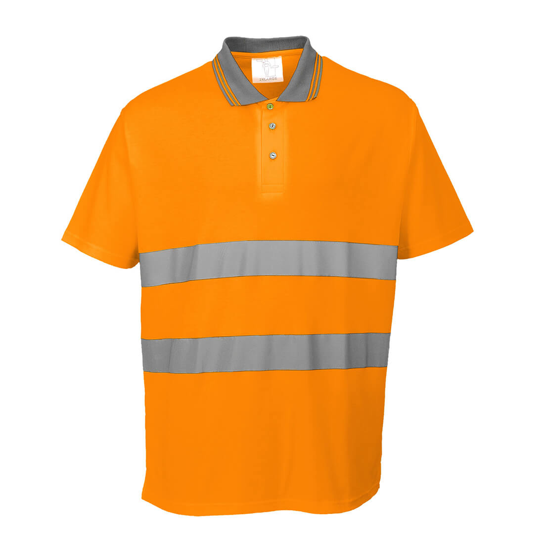 Portwest Mens Class 2 Hi Vis Cotton Comfort Polo Shirt Orange XS Price Comparisons | Compare The Build