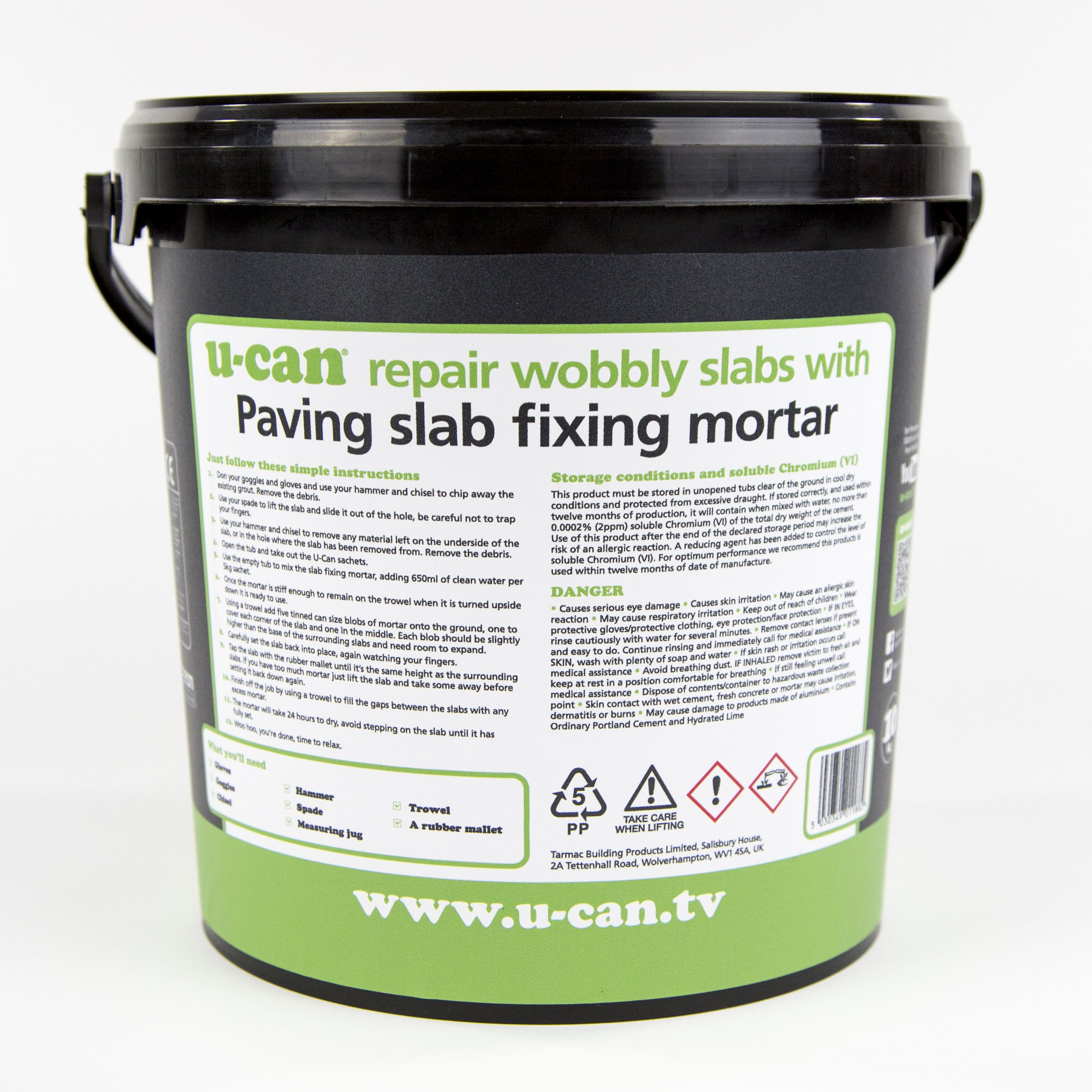 U-Can Slab Fix Paving Mortar, 10Kg Tub Price Comparisons | Compare The Build