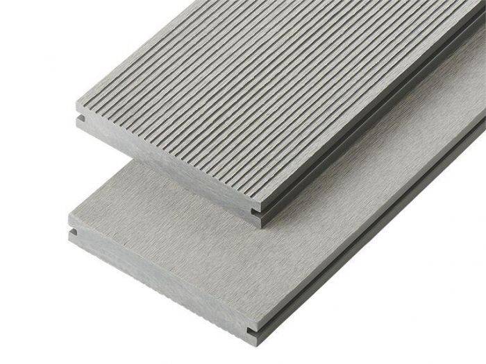 Solid Commercial Grade Composite Decking Board 4000mm x 150mm x 25mm - Light Grey | Compare The Build