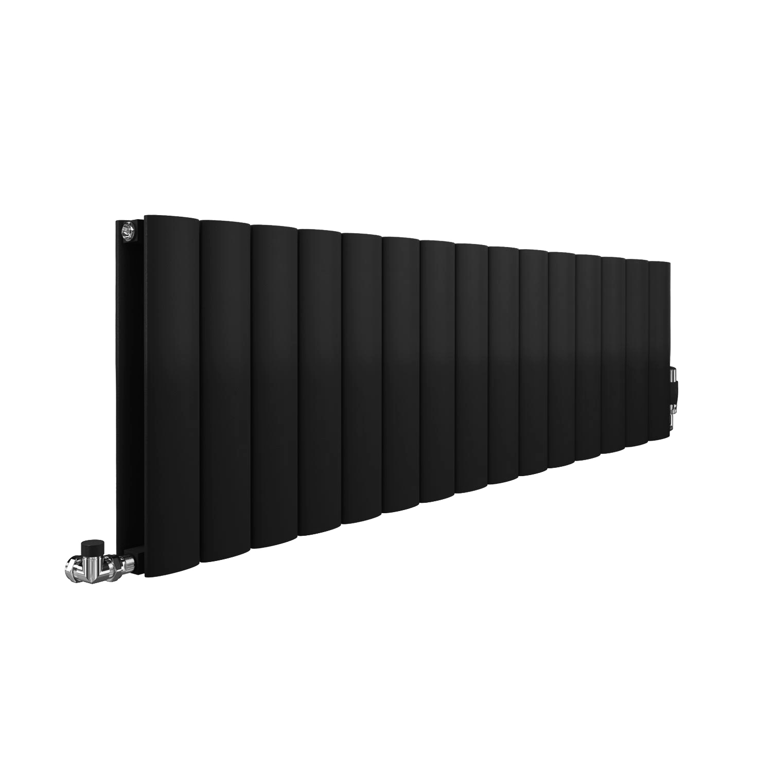 Apollo Magenta Aluminum Horizontal Radiator, Black Metallic Curve, 300mm x 1435mm Price Comparisons | Compare The Build