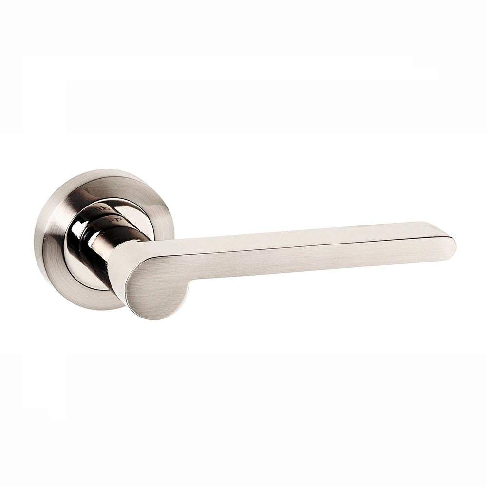 Atlantic Senza Pari Darrio Designer Lever on Round Rose - Satin Nickel / Polished Nickel Atlantic UK SPM218SNNP Price Comparisons | Compare The Build