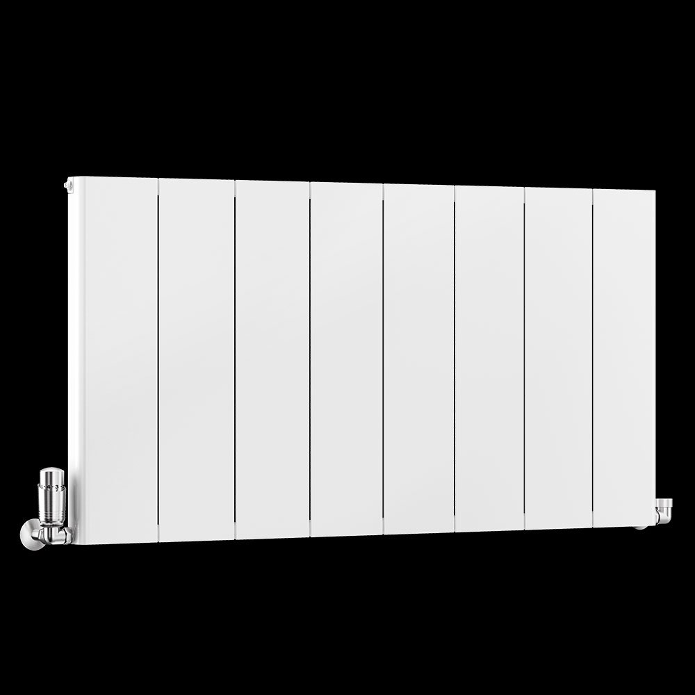 Nordic Alpha Aluminium Designer Horizontal Radiator, Matt White, 500mm x 956mm Price Comparisons | Compare The Build