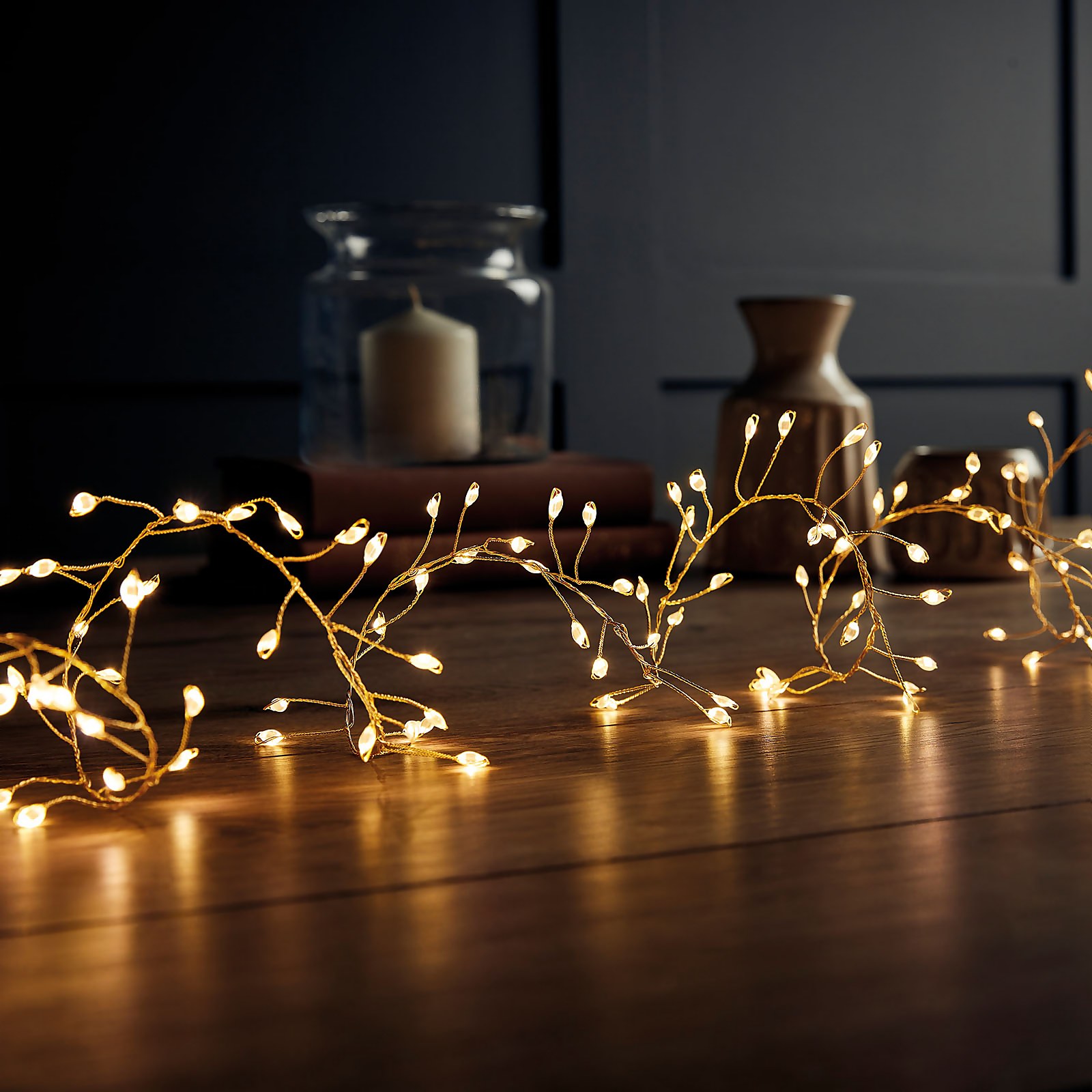 240 Large LED Gold Copper Wire Multifunction Garland Christmas Lights - Warm White Price Comparisons | Compare The Build