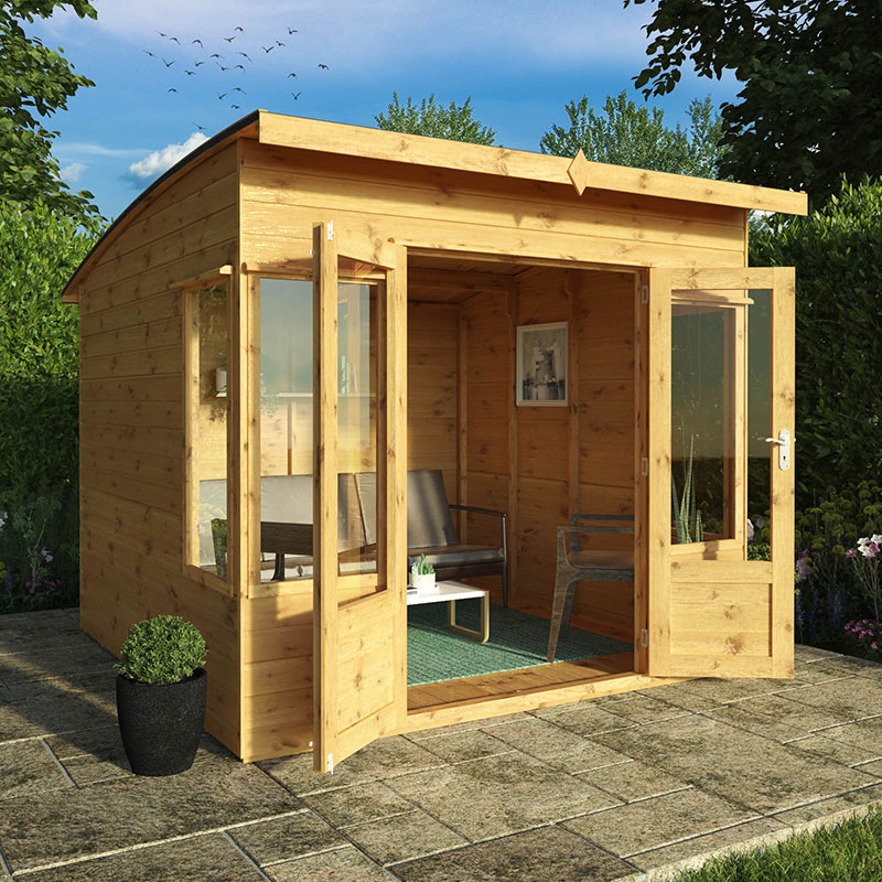 8x8 Mercia Helios Contemporary Wooden Summerhouse Price Comparisons | Compare The Build