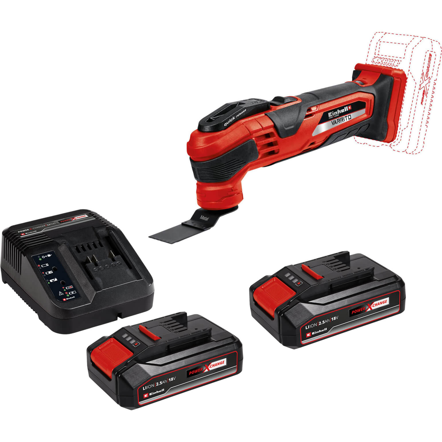 Einhell VARRITO 18v Cordless Oscillating Multi Tool 2 x 2.5ah Li-ion Charger No Case Price Comparisons | Compare The Build