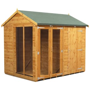 Power Sheds 8 x 6ft Apex Shiplap Dip Treated Summerhouse - Including 4ft Side Store Price Comparisons | Compare The Build