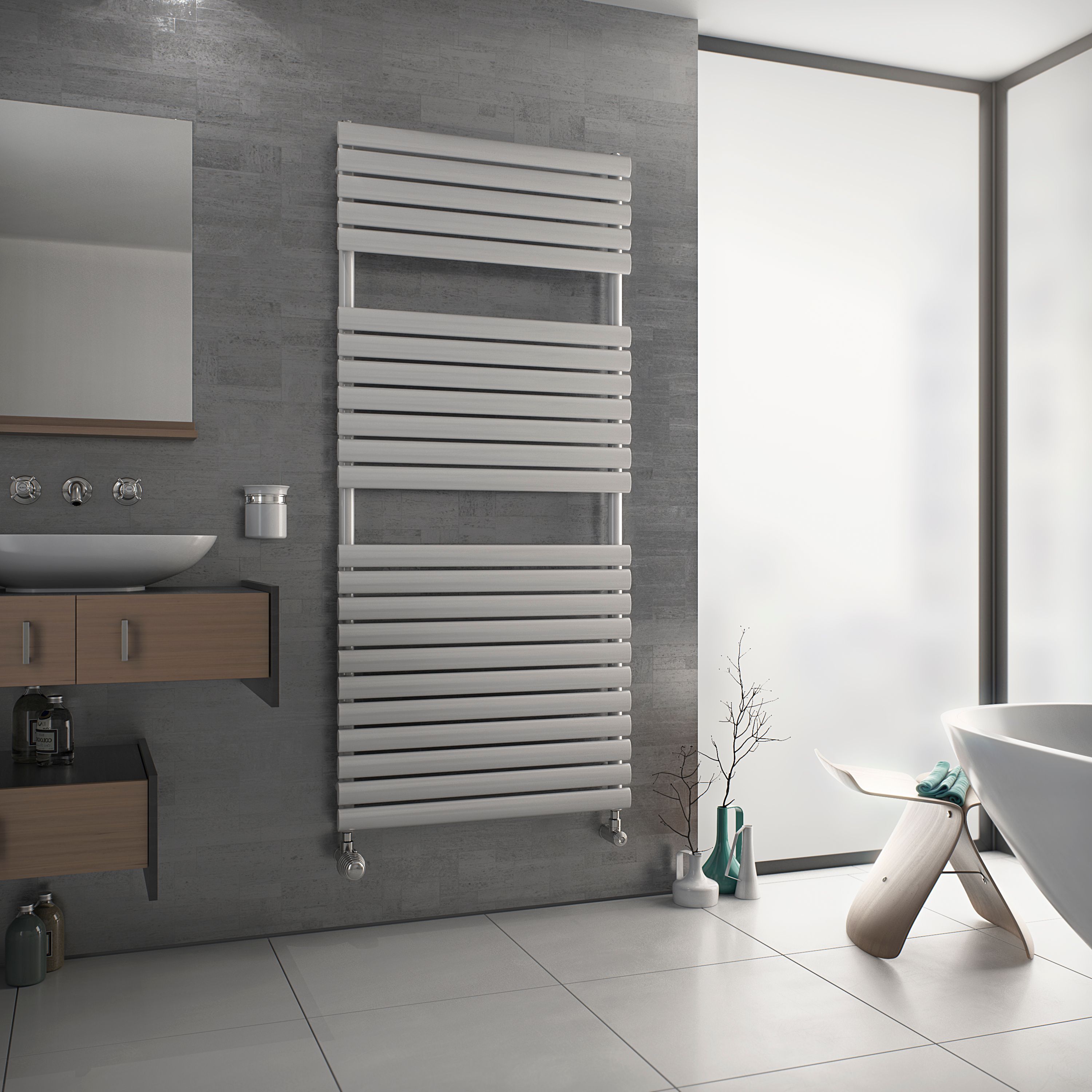 Ximax Nestor White Towel Warmer (W)600mm X (H)1512mm Price Comparisons | Compare The Build