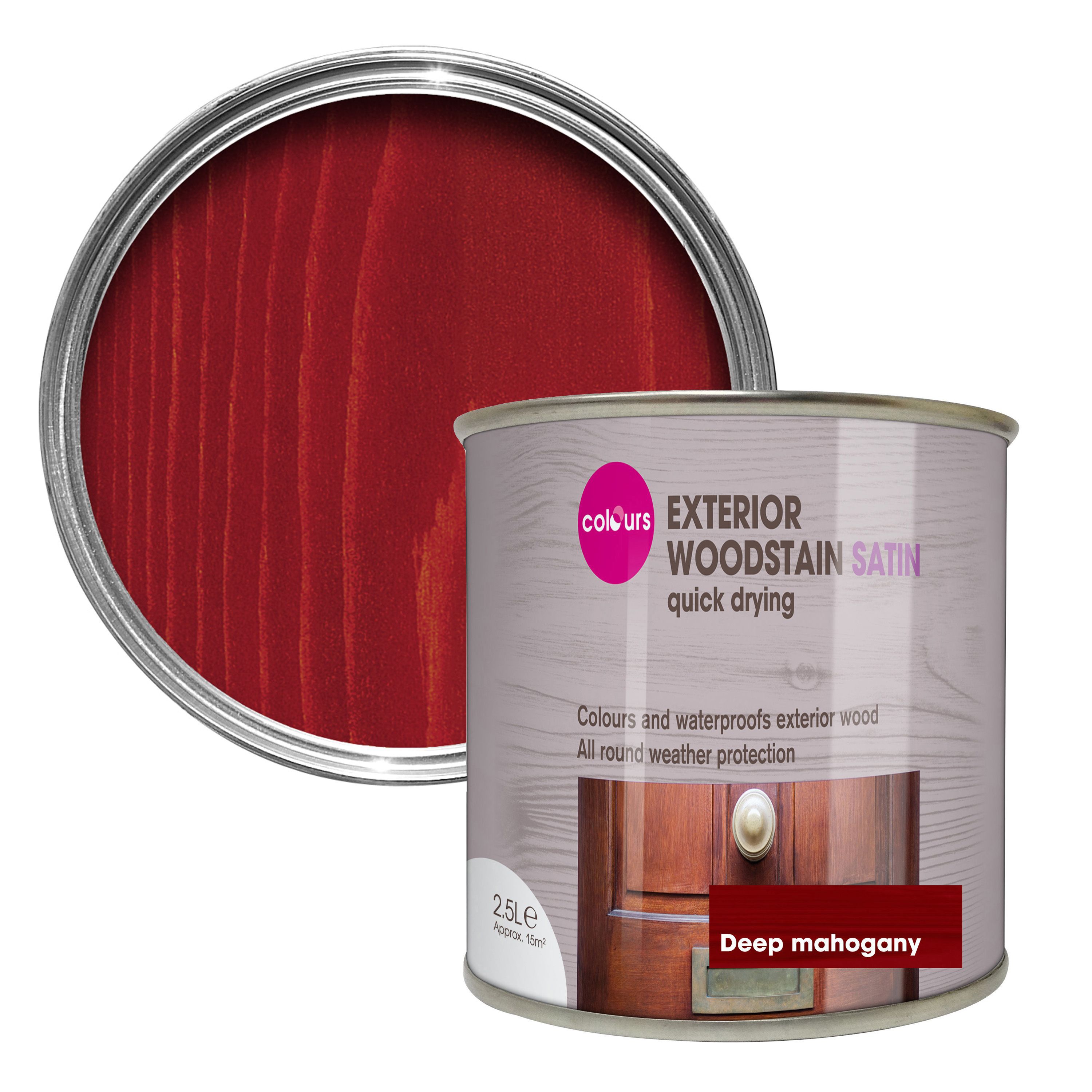 Colours Deep Mahogany Satin Doors & Windows Wood Stain, 2.5L Price Comparisons | Compare The Build