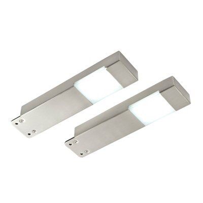 Masterlite Nickel Effect Mains-Powered Led Cabinet Light Ip20 (L) 170mm, Pack Of 2 Price Comparisons | Compare The Build