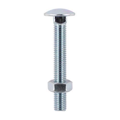 M6 x 100mm - Coach Bolt with Nut Grade 4.6 DIN 603 - BZP - Bag of 5 Price Comparisons | Compare The Build