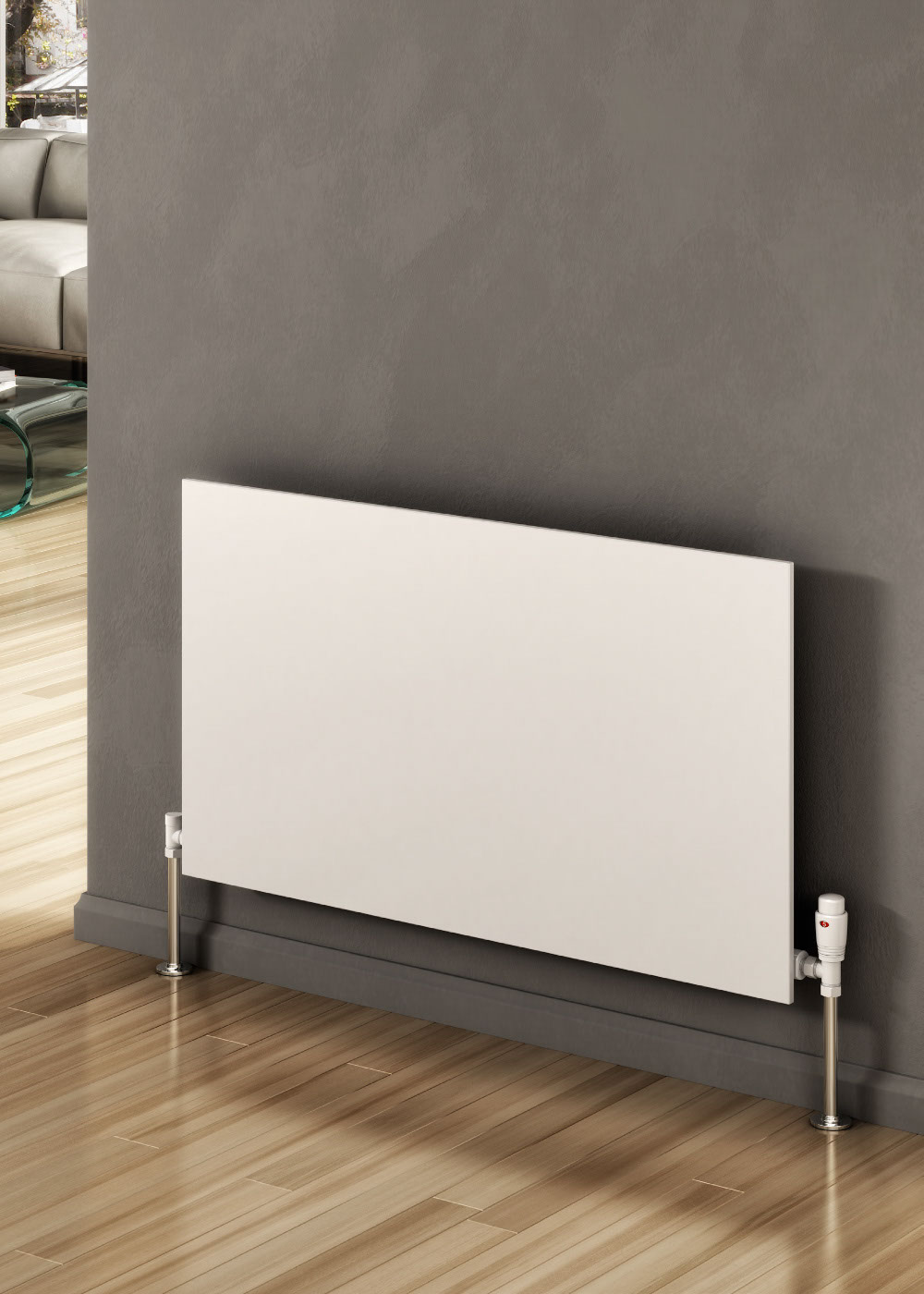 Reina Slimline Horizontal Designer Radiator, White, 600mm x 1000mm Price Comparisons | Compare The Build