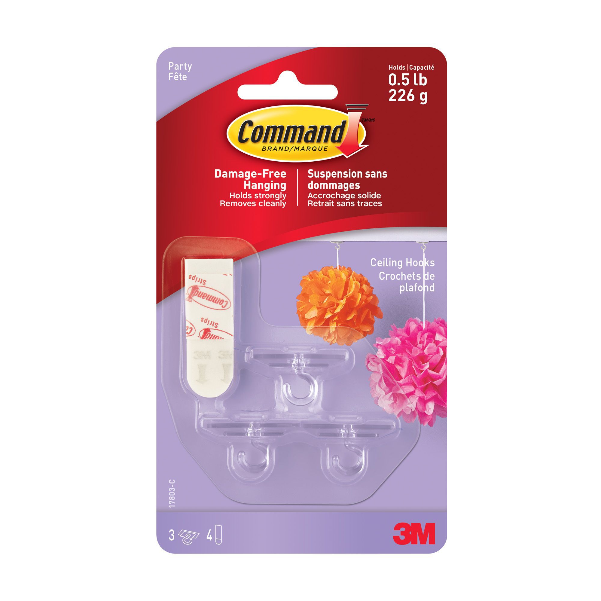 Command Party Plastic Ceiling Hook, Pack Of 3 Price Comparisons | Compare The Build