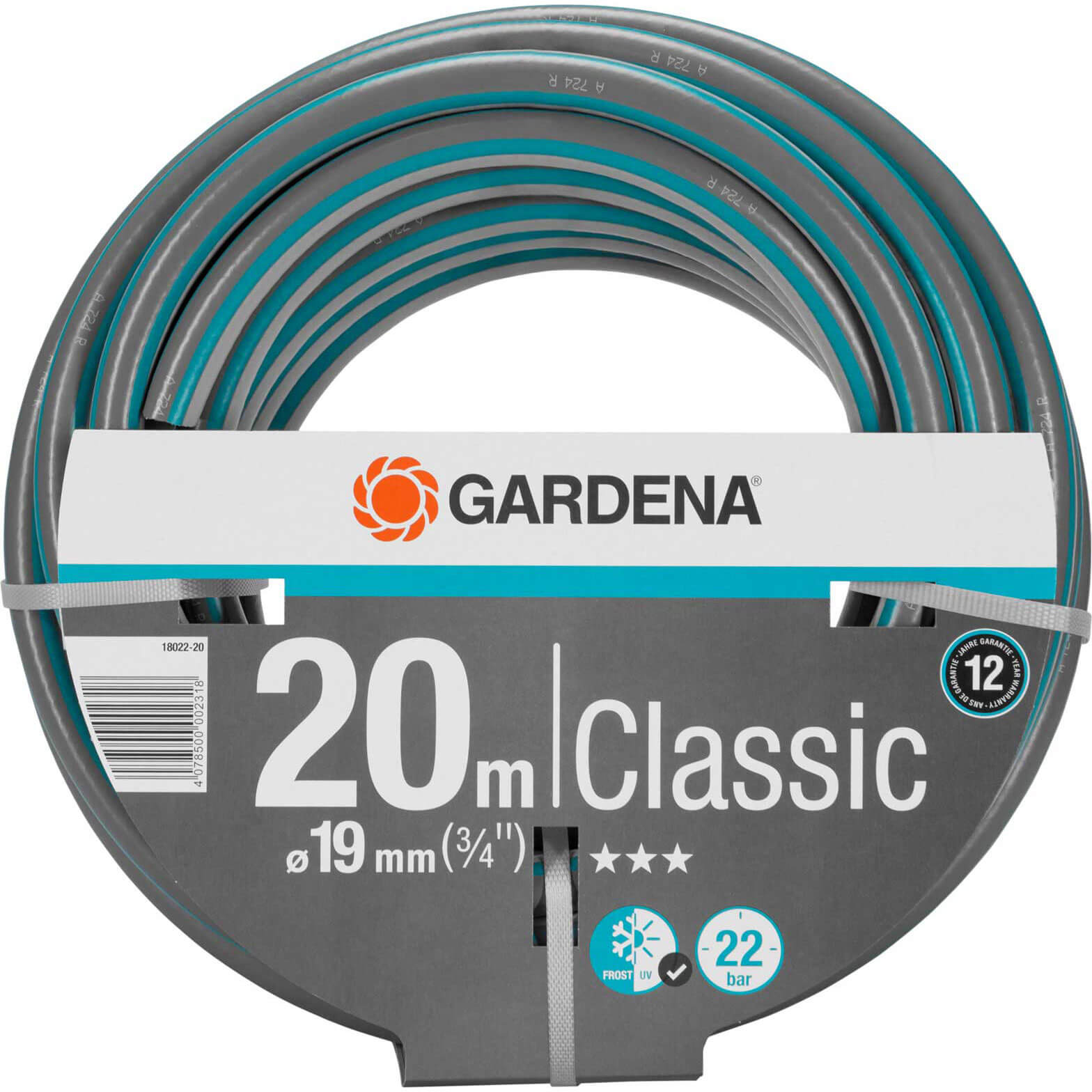 Gardena Classic Hose Pipe 3/4" / 19mm 20m Blue & Grey | Compare The Build