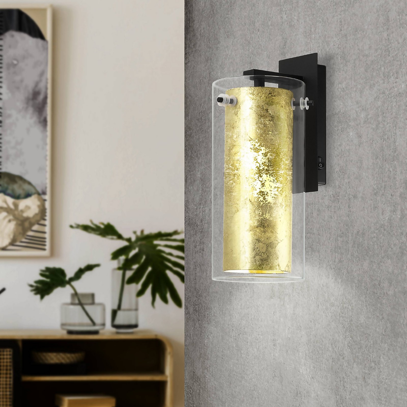 Eglo Pinto Wall Light - Gold | Compare The Build