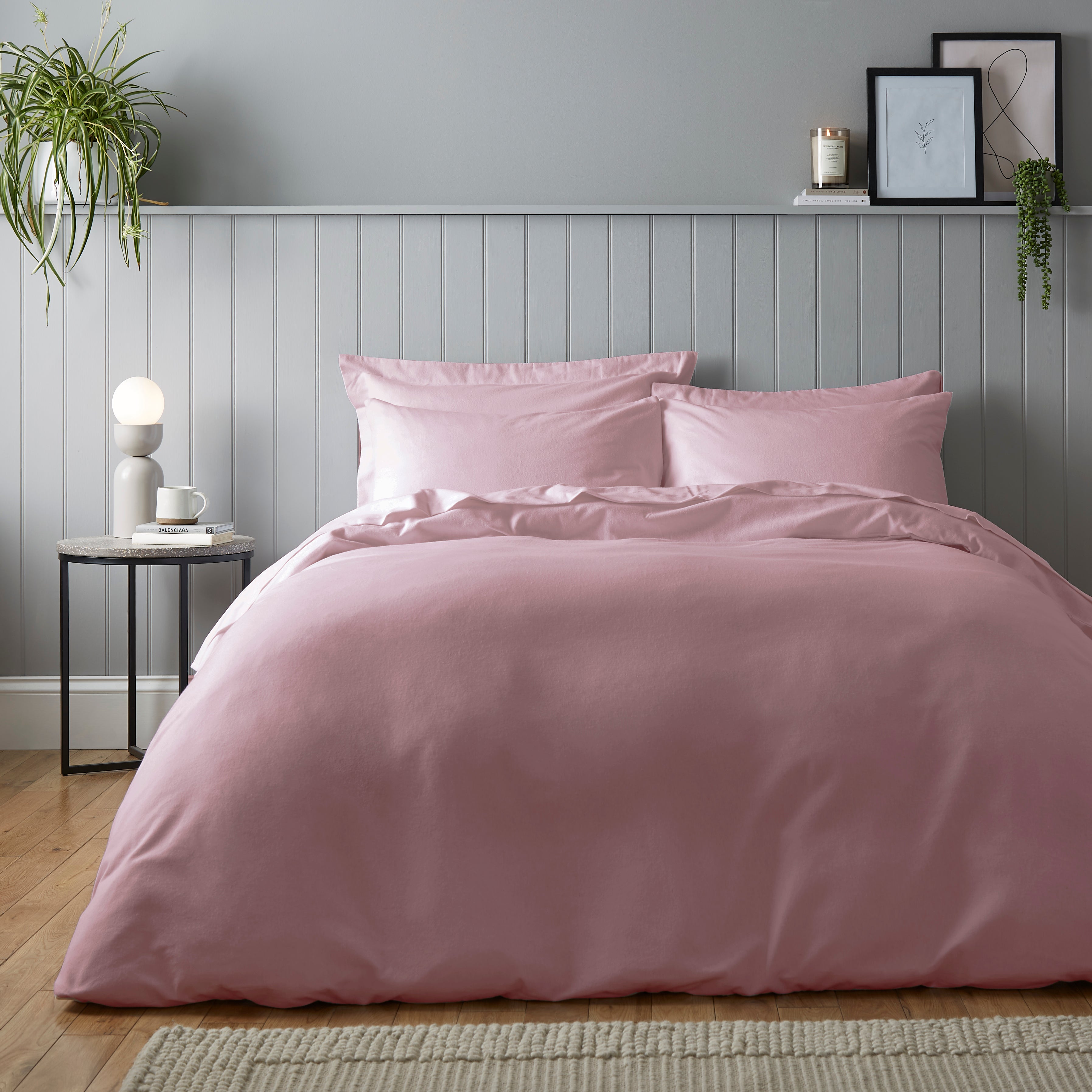 Soft & Cosy Cotton Duvet Cover and Pillowcase Set Blush Pink Price Comparisons | Compare The Build