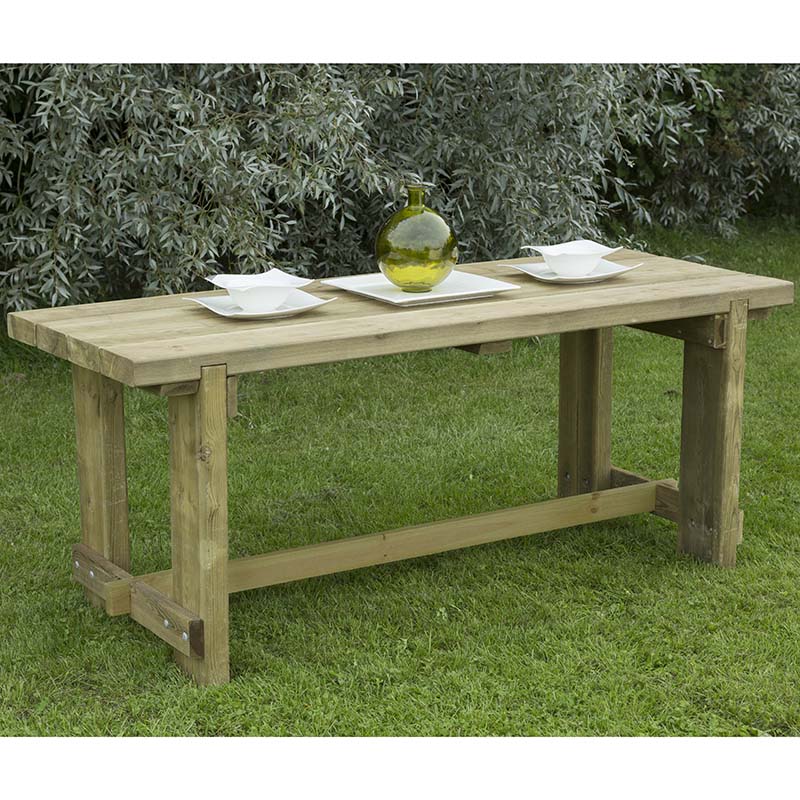 Forest Refectory Wooden Garden Table 6'x2' (1.8x0.7m) Price Comparisons | Compare The Build