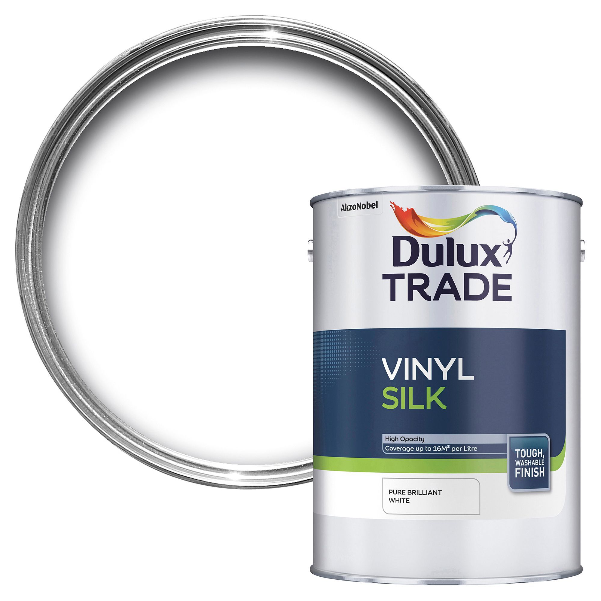 Dulux Trade Pure brilliant white Silk Emulsion paint, 2.5L Price Comparisons | Compare The Build