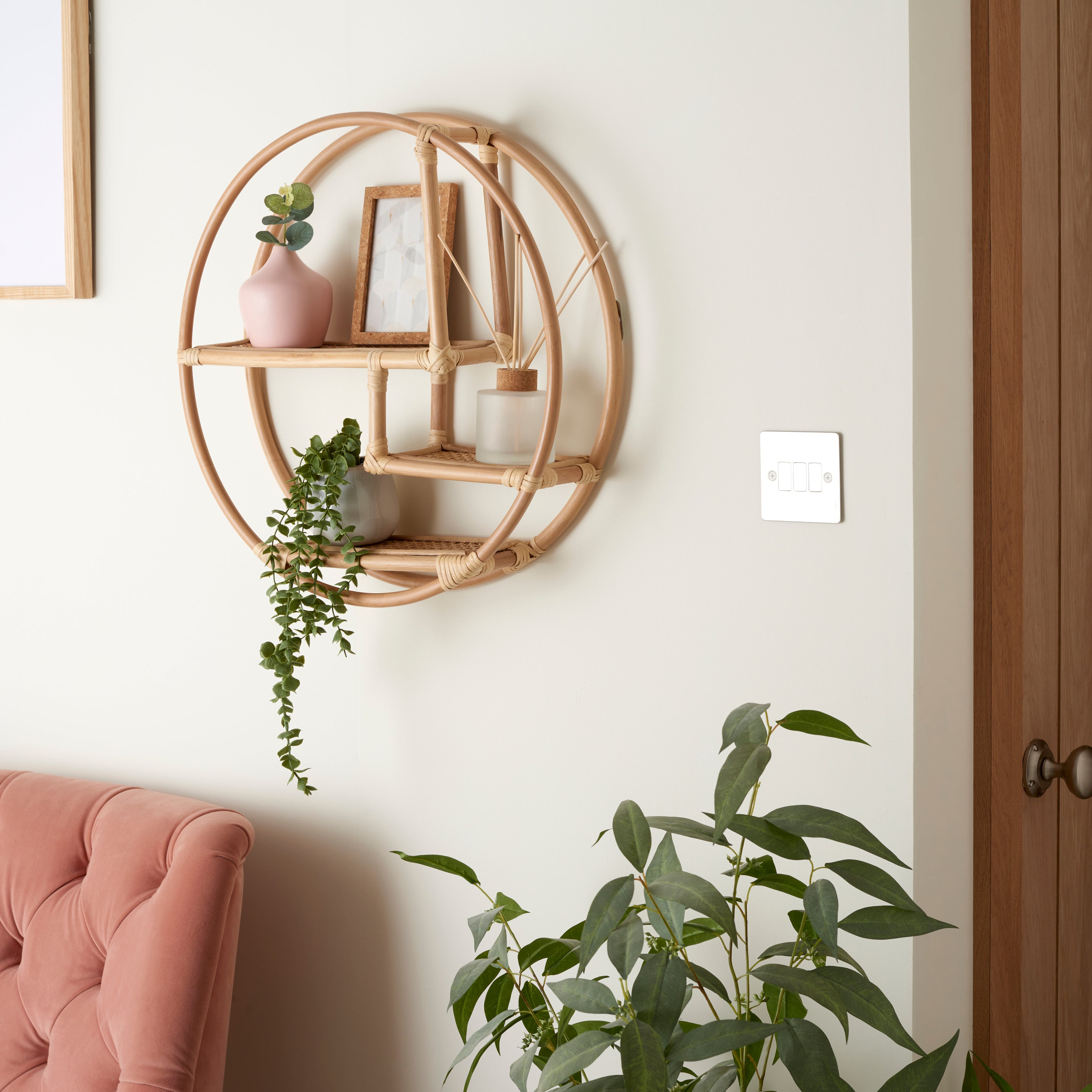 Round Cane Wall Shelf Natural Price Comparisons | Compare The Build