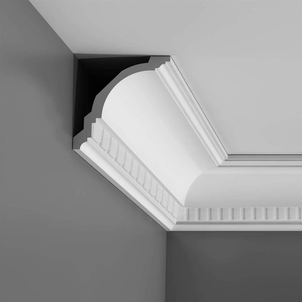 Cornice Moulding Axxent Collection - 2000mm x 118mm x 117mm Cambridge Style White | Compare The Build