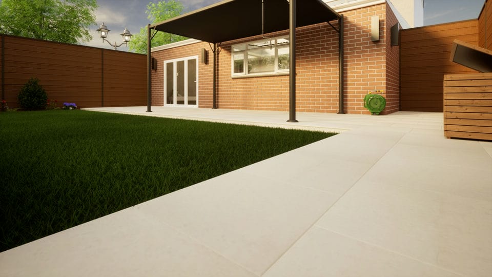 Porcelain Paving - 600mm x 600mm x 20mm Florence White Price Comparisons | Compare The Build