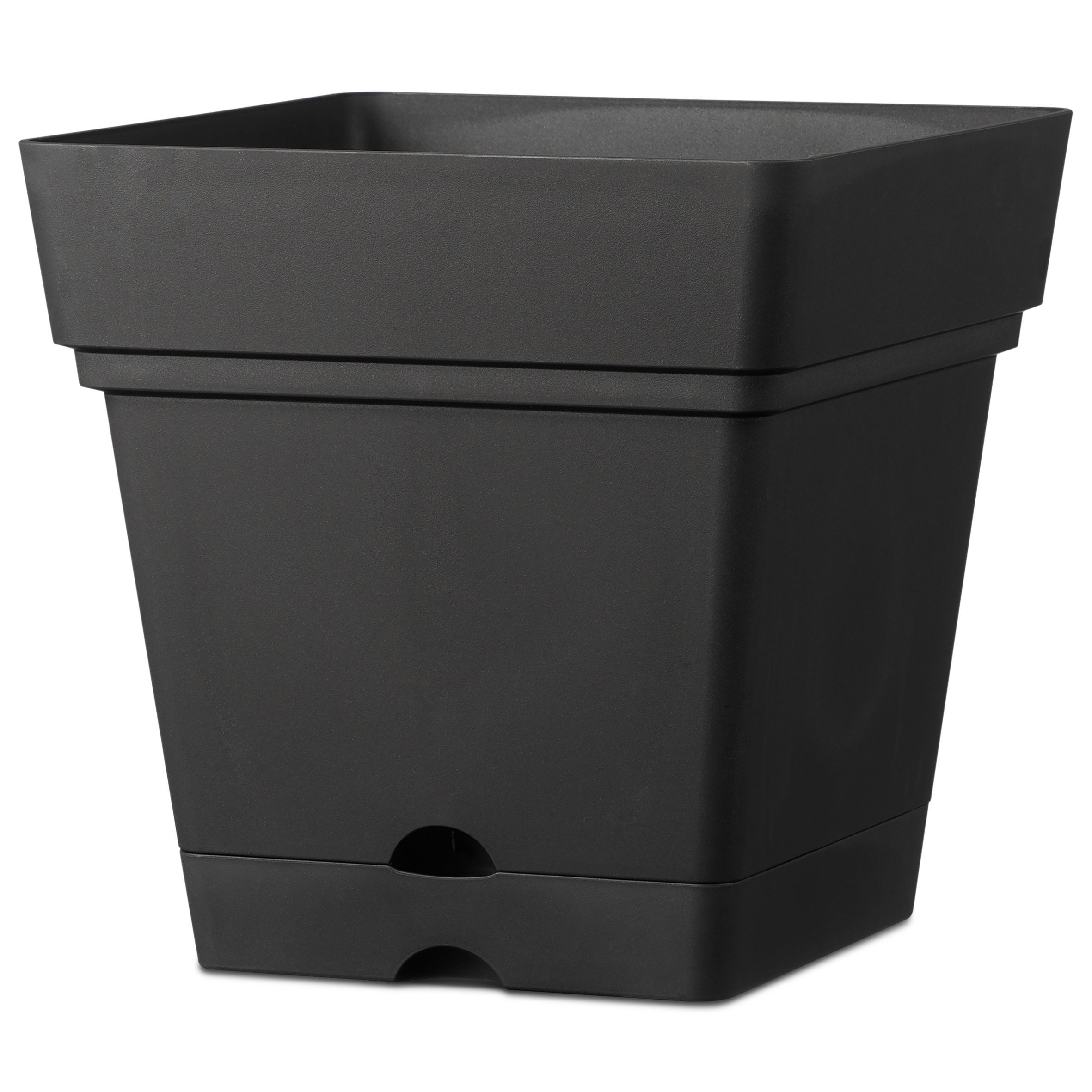 Verve Nurgul Dark Grey Plastic Square Plant Pot (Dia)38Cm Price Comparisons | Compare The Build